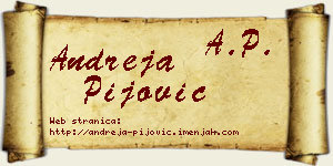 Andreja Pijović vizit kartica
